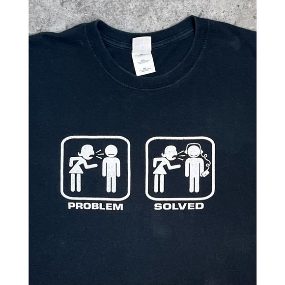 "Problem Solved" Tee (XL) - 2000s - Picture 2 of 2